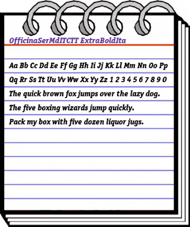 OfficinaSerITCTT ExtraBoldIta animated font preview OfficinaSerITCTT ExtraBoldIta animated font preview