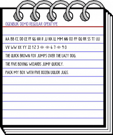 Ogenblik DEMO Regular animated font preview