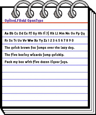 OgilveLFBold Regular animated font preview