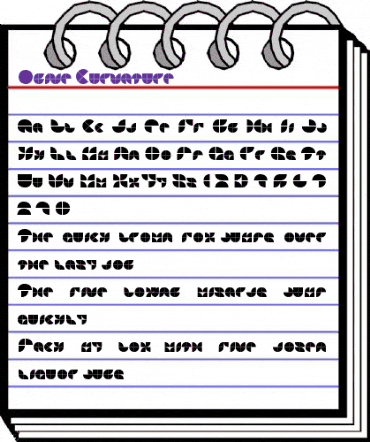 Ogive Curvature Regular animated font preview