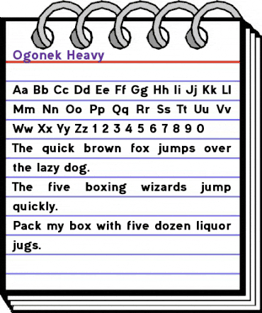 Ogonek Heavy Regular animated font preview