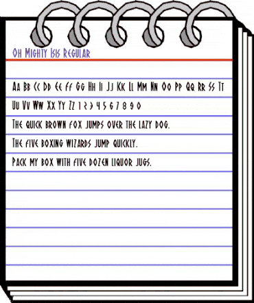 Oh Mighty Isis Regular animated font preview Oh Mighty Isis Regular animated font preview