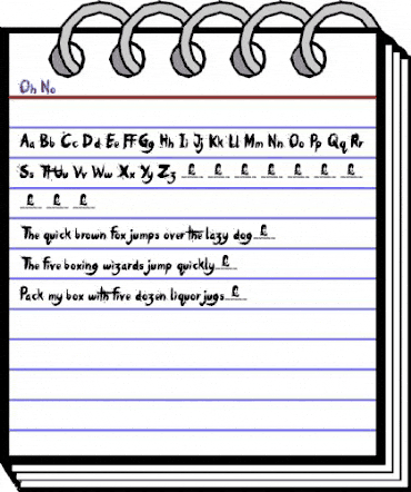 Oh No Regular animated font preview