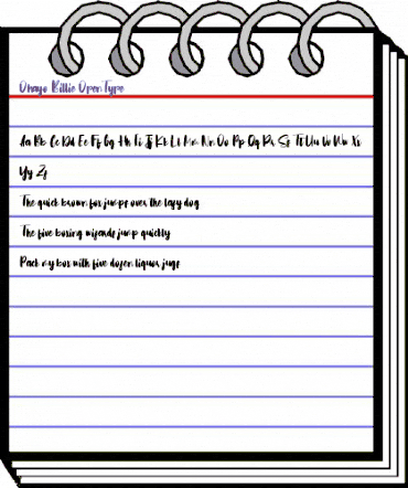 Ohayo Billie Regular animated font preview