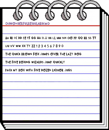 Oh Wonderful Regular DEMO Regular animated font preview Oh Wonderful Regular DEMO Regular animated font preview