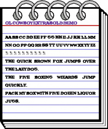 Ol' Cowboy ExtraBold animated font preview