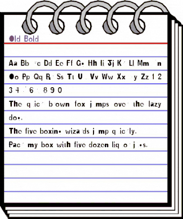 Old Bold Regular animated font preview