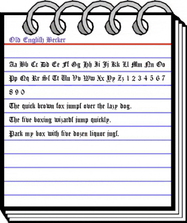 Old English Becker Regular animated font preview Old English Becker Regular animated font preview
