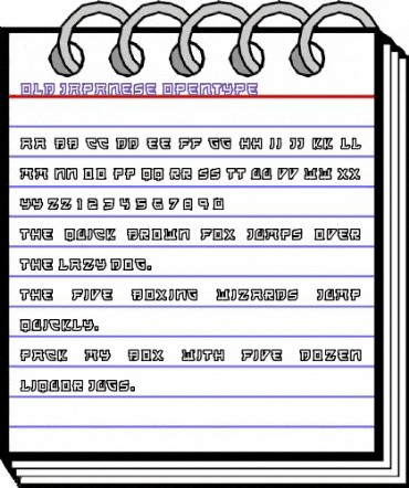 Old Japanese Regular animated font preview