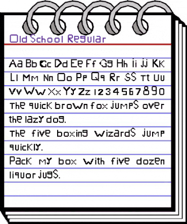 Old school Regular animated font preview Old school Regular animated font preview