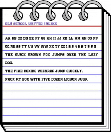 Old School United Inline animated font preview Old School United Inline animated font preview