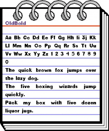 OldBold Regular animated font preview