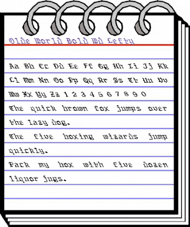 Olde World-Bold Wd Lefty Regular animated font preview