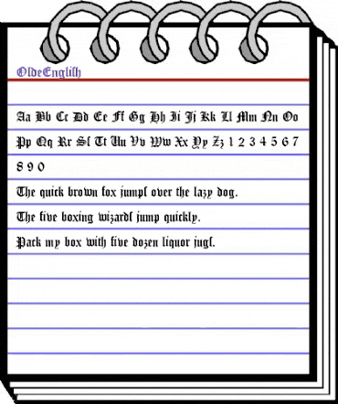 OldeEnglish Regular animated font preview OldeEnglish Regular animated font preview