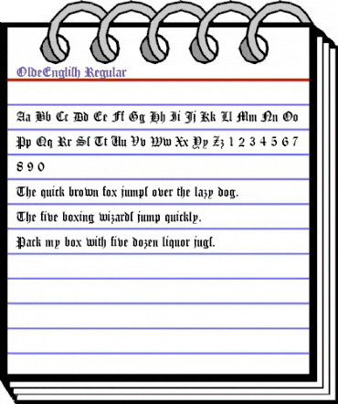 OldeEnglish Regular animated font preview OldeEnglish Regular animated font preview