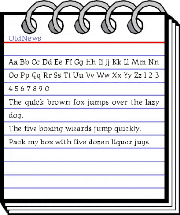 OldNews Regular animated font preview