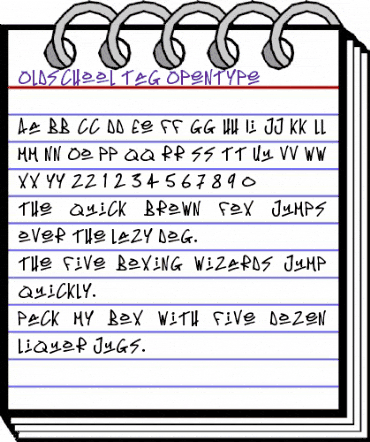 Oldschool Tag Regular animated font preview Oldschool Tag Regular animated font preview