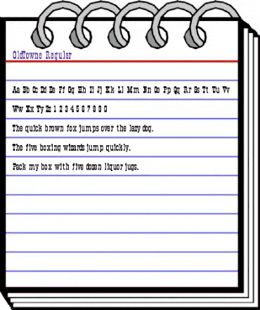 OldTowne Regular animated font preview