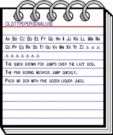 OLD TYPE PERSONAL USE REGULAR animated font preview