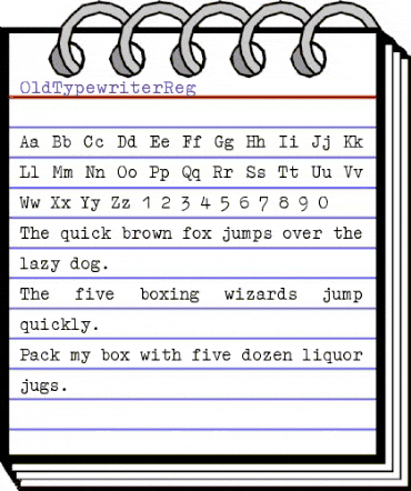 OldTypewriterReg Regular animated font preview