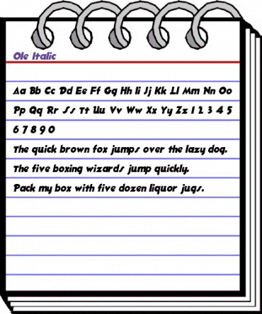 Ole Italic animated font preview Ole Italic animated font preview