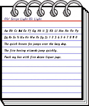 Ole' Script Light SSi Light animated font preview Ole' Script Light SSi Light animated font preview