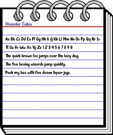 Oleander Cakes Regular animated font preview