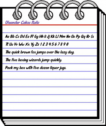 Oleander Cakes Italic Regular animated font preview Oleander Cakes Italic Regular animated font preview