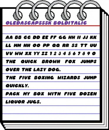 OledaSCapsSSK BoldItalic animated font preview OledaSCapsSSK BoldItalic animated font preview