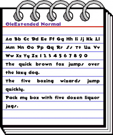 OleExtended Normal animated font preview OleExtended Normal animated font preview