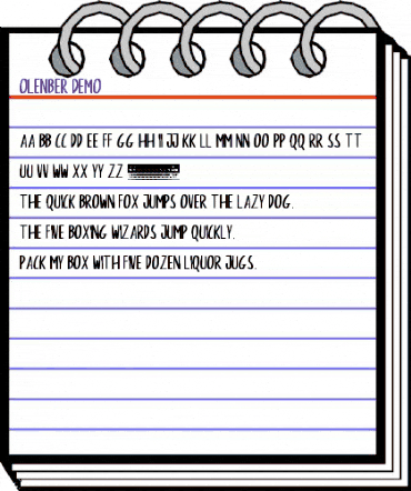 Olenber Regular animated font preview Olenber Regular animated font preview