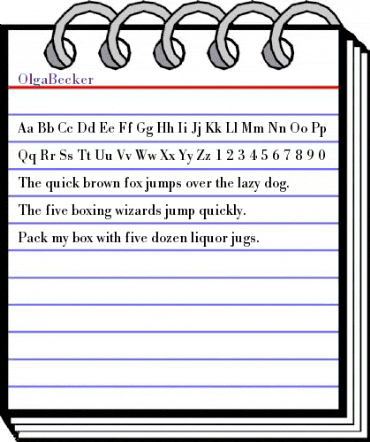 OlgaBecker Regular animated font preview OlgaBecker Regular animated font preview