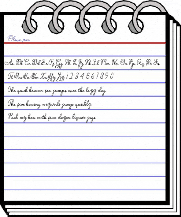 Olive free Regular animated font preview