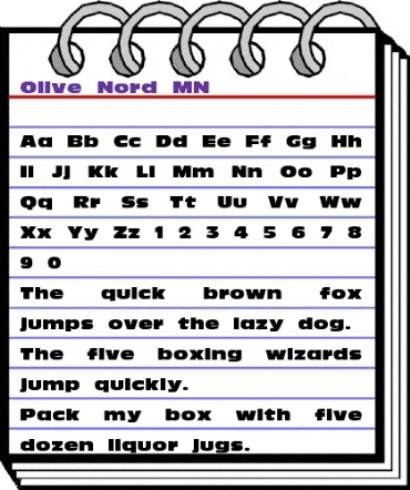 Olive Nord MN Regular animated font preview