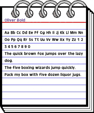 Oliver Bold animated font preview Oliver Bold animated font preview