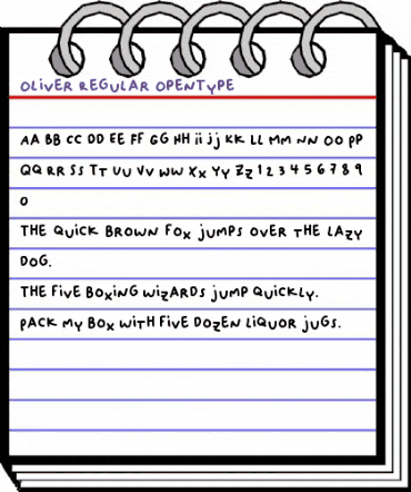 Oliver Regular animated font preview