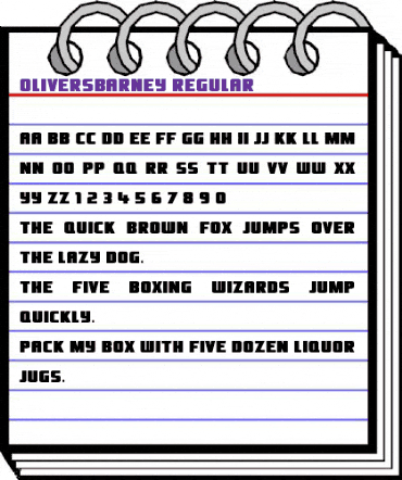 Olivers Barney Regular animated font preview