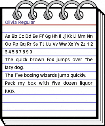 Olivia Regular animated font preview Olivia Regular animated font preview
