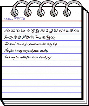 Ollson FREE Regular animated font preview