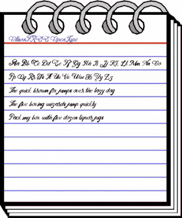 Ollson FREE Regular animated font preview