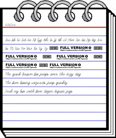 Olster Regular animated font preview