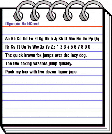 Olympia-BoldCond Regular animated font preview