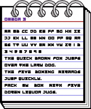 Omega-3 Regular animated font preview Omega-3 Regular animated font preview