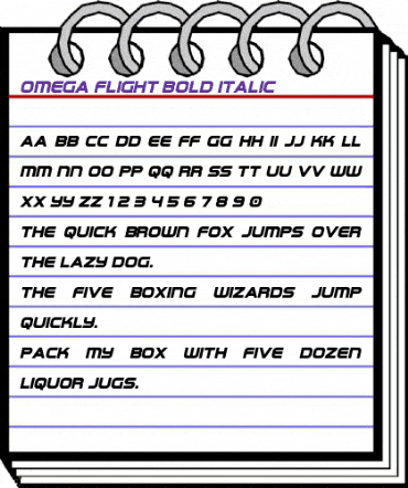 Omega Flight Bold Italic Regular animated font preview Omega Flight Bold Italic Regular animated font preview