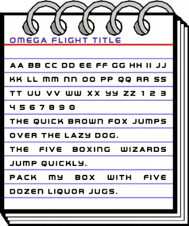 Omega Flight Title Regular animated font preview Omega Flight Title Regular animated font preview