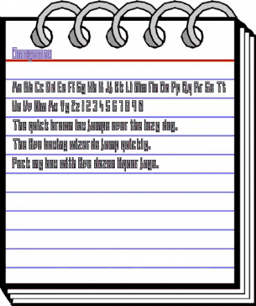 Omegamax Regular animated font preview