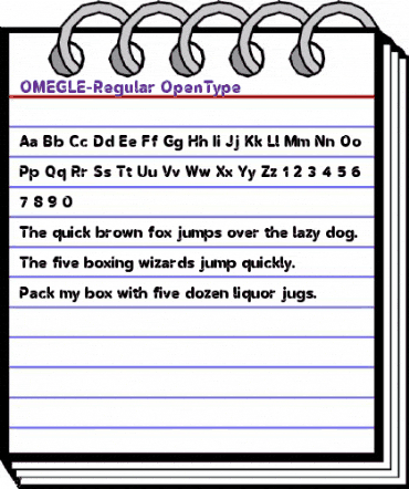 OMEGLE Regular animated font preview