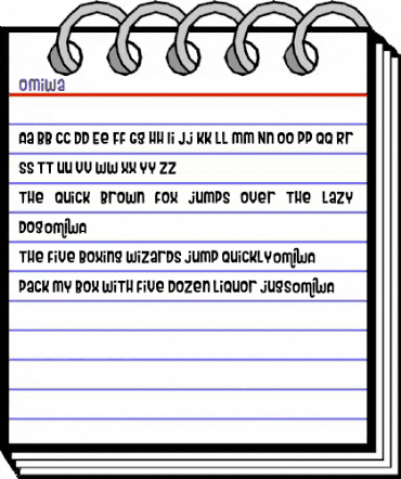 Omiwa Regular animated font preview