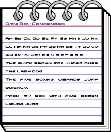 Omni Boy Condensed Condensed animated font preview