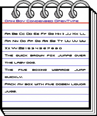 Omni Boy Condensed Condensed animated font preview